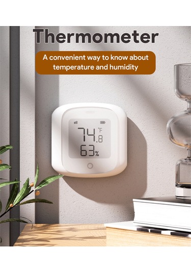 Xindoker Tuya Akıllı Sıcaklık Nem Sensörü, Wifi/kablosuz Lcd Ekranlı, Otomatik Senaryo Tutanak, Uzaktan İzleme, Hassas Ölçüm