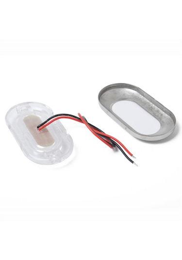 4'lü Tekne Merdiven Lambası. 12v. Krom Çerçeve. Beyaz. Aydınlatma Beyaz