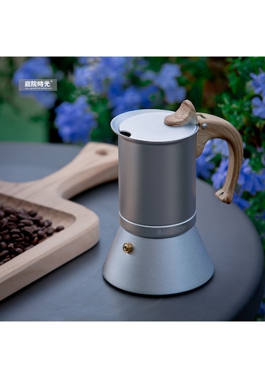 İskandinav İtalyan Tipi Ev Tipi Moka Pot Gıda Sınıfı Alüminyum Kahve Makinesi Kapalı Tabanlı Kahve Potu İndüksiyon Ocak Isıtmalı Hediyelik İskandinav 6 Fincan 300ml