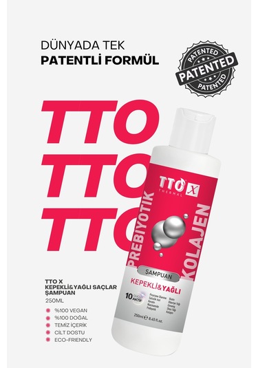 Tto-x Prebiyotik & Kolajen Kepekli Ve Yağlı Saçlar Şampuan 250 ML