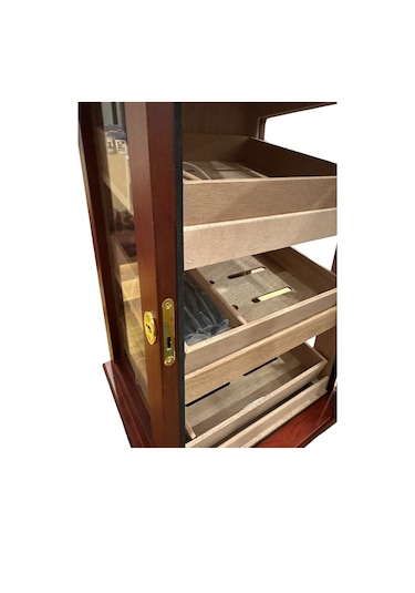 Premiumquality Lima 3 Raflı Sedir Humidor Puro Kutusu