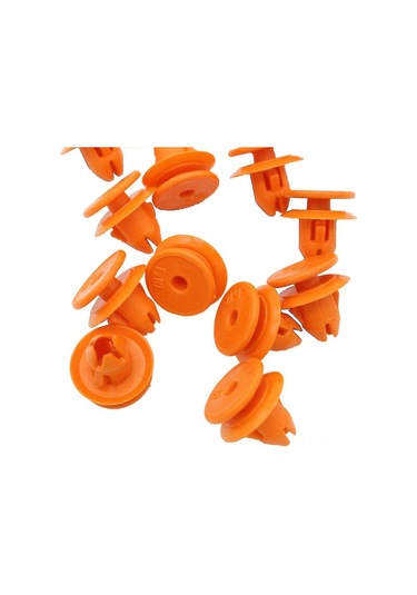 Konesam Volvo V70 Xc70 Xc90 2001-2016 İçin 100 Adet Plastik Kollu Klips, 8659732 Parça Numaralı Fender Ve Body Molding Sabitleyici Turuncu