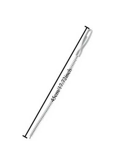 Tongdashop Beyaz Manuel Lavabo Tıkanıklık Açıcı - Esnek Boru Temizleyici Ve Kanca Beyaz