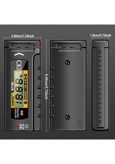 Aneng Bt169 Pil Gücü Test Cihazı Dijital Ekran Aa Aaa Lityum Pil Gerilim Test Cihazı