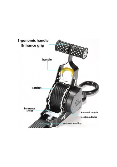 Kosona Otomatik Sıkma Özelliği İle T Saplı Beyaz Çinko Paketleme Kayışı - Motosiklet, Bagaj Ve Yük Sabitleme İçin Dayanıklı Bağlama Aleti