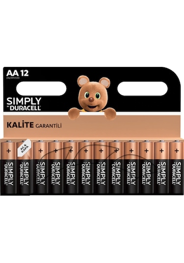 Duracell Simply LR6/MN1500 AA Kalem Pil 12'li