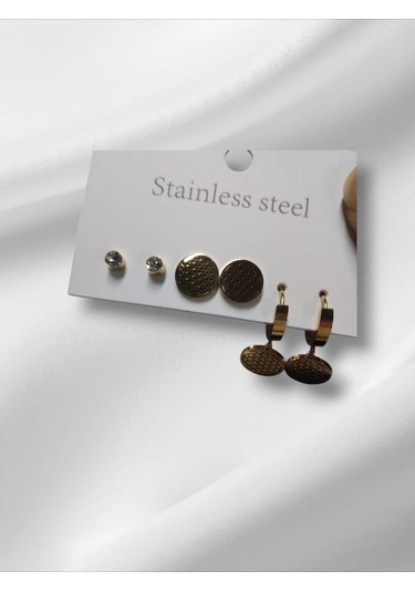 Bronz Çelik Bayan Küpe Bronz