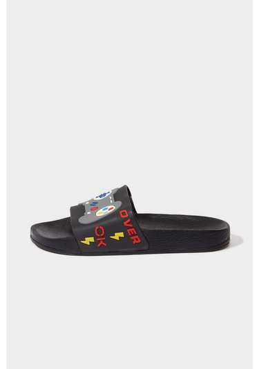 Defacto Erkek Çocuk Yüksek Taban Jean Terlik F0119a825smbk23 Siyah