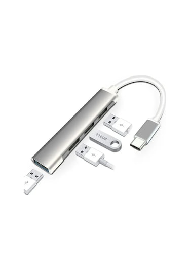 Type-c To Usb Hub 4 Port Çoklayıcı Macbook İle Uyumlu Çoğaltıcı