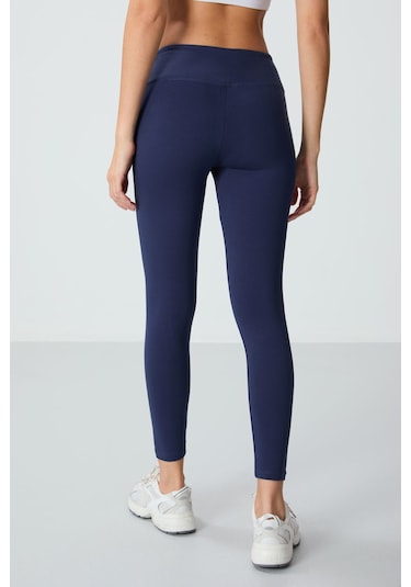 Tommy Life İndigo Yüksek Bel Termal Slim Fit Dar Paça Kadın Tayt - 94577 İndigo