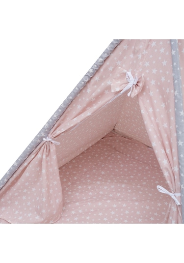 Exorbaby Ahşap Ve Pamuklu, Toplanmaz, Oyun Çadırı, Oyun Evi Pembe