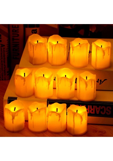 Geeksen Yk5015 Led Mum Işığı - Ateşsiz, Ev/parti/doğum Günü Atmosferi, Tek Tuş Kontrol, Beyaz, Tekli Paket