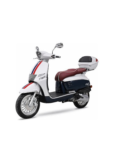 Kral Rigil Scooter Motosiklet Beyaz Mavi 50 CC