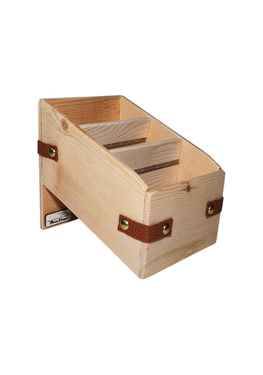 Doğal Ahşap Kumandalık Klima Televizyon Kumanda Standı Organizer