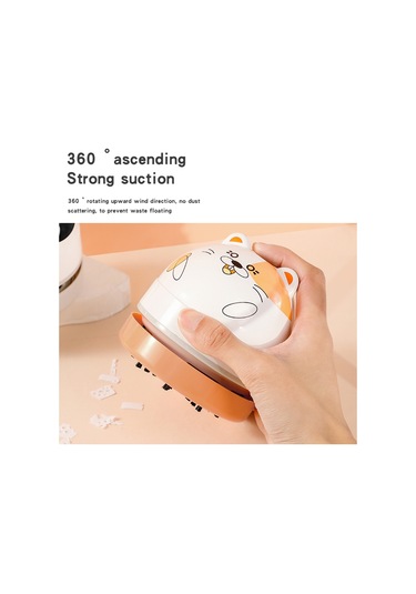 Jeemson M20 Hamster Modeli Masaüstü Süpürge - Toz Ve Parçacık Temizleyici, 2xaa Pil İle Çalışır Pil Dahil Değil