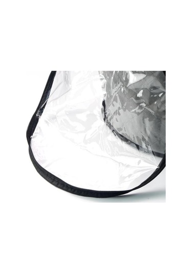 Saplı Fermuarlı Büyük Boy Şeffaf Şapka Saklama Çantası Şeffaf Tasarım Katlanabilir Kovboy Şapka Düzenleyici Geniş Kenarlı Şapka Kılıfı Gri