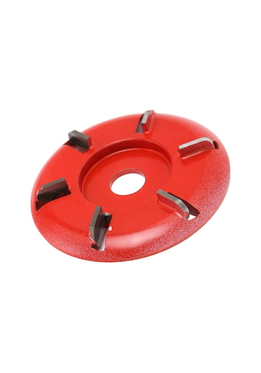 Vkemall 6 Dişli Çelik Ahşap Oyma Diski - Ahşap, Kök Oyma, Çay Tepsisi Parlatma Aracı Kırmızı Yaylı