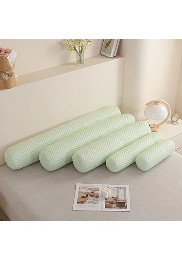 Trendooze Modern Jel Yastık Yeşil 15.75x5.91inch Bel Destekli Yuvarlak Koltuk Yastığı Yeşil Yeşil