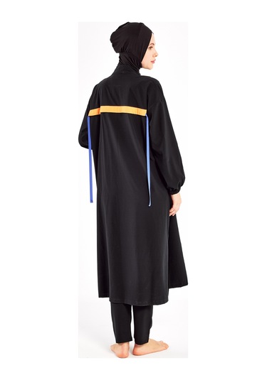 Uzun Tam Boy Spor Likra Tam Kapalı Tesettür Mayo 1228 Siyah Siyah07 Siyah