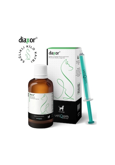 Vetqom Diaxor Köpek Sağlıklı Kilo Kaybı Glukoz Seviyelerinin Düzenlenmesi 90 ML