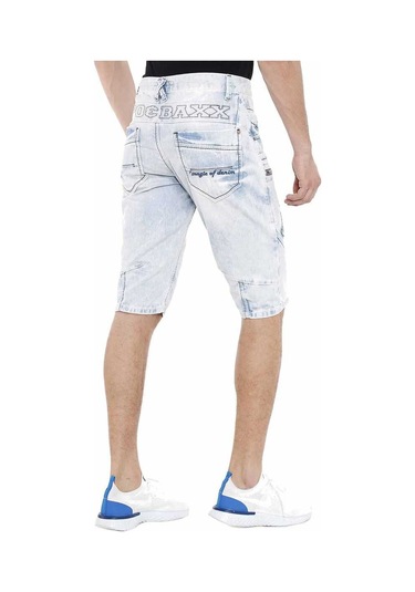 Ck 131 Yan Cepli Parça Dikişli Kot Kapri 001