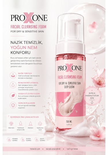 Proxone Hassas Ciltler İçin Temizleme Köpüğü 150 Ml