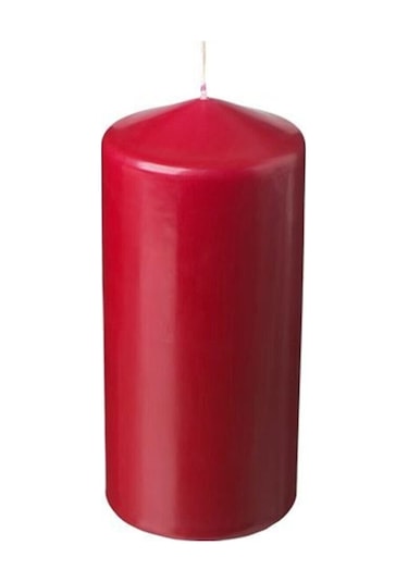 İkea Fenomen Kırmızı Blok Mum 14 CM Dekoratif