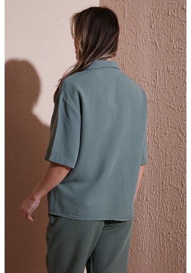 Fashion Friends Bayan Gömlek 25y0605k1 Haki Haki