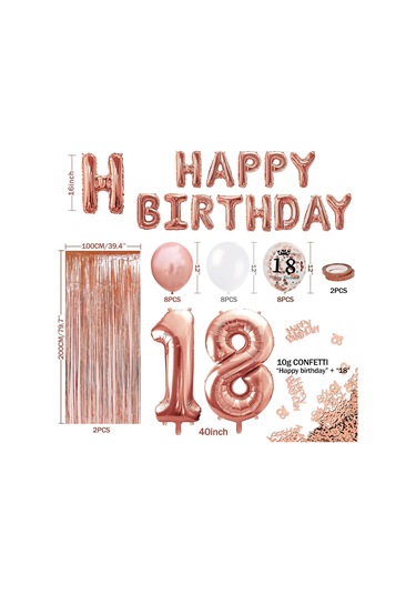 18 Yaş Gül Altın Doğum Günü Süsü, Doğum Günü Afişi, O Diğer