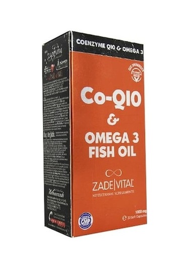 Zade Vital Co-Q10 & Omega 3 30   Kapsül