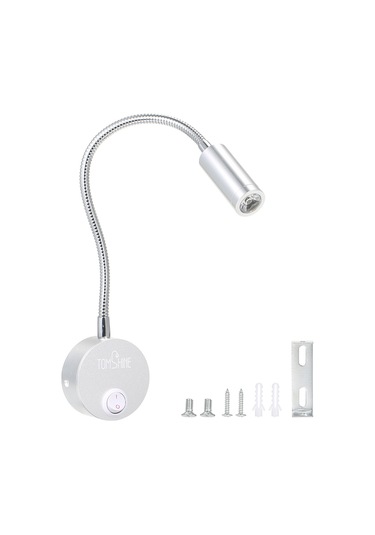 Springsun 360 Ayarlanabilir 3w Led Duvar Lambası - Yatak Odası, Kafe Ve Dolaplar İçin Enerji Tasarruflu Aydınlatma Siyah