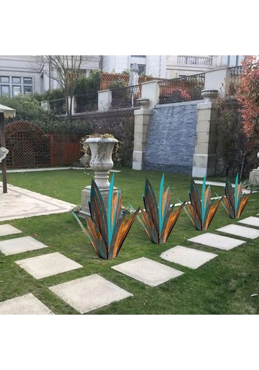 Trendooze Yeni Süsleri Süsleri Süsleri Sınır Sanat Ötesi Mavisi Göl Demir Dekorasyon Cm Bitkisi Bahçe Bahçe Agave Agave 35 Dj