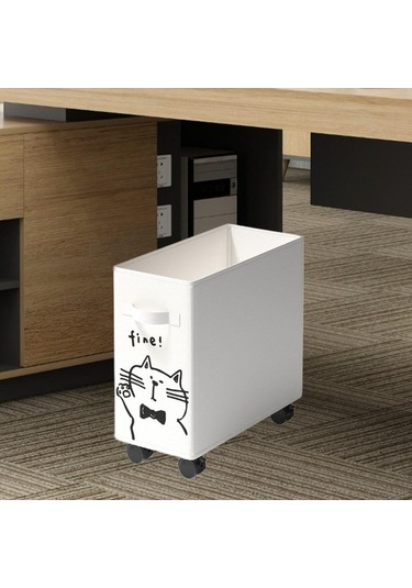 Trendooze Masa Altı Yardımcı Arabası, Beyaz, Pratik Mutfak/yatak Odası Beyaz