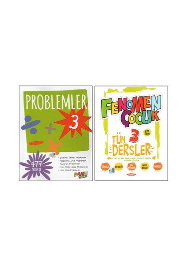 Fenomen 3. Sınıf Problemler+kurmay Tüm Dersler 2 Kitap