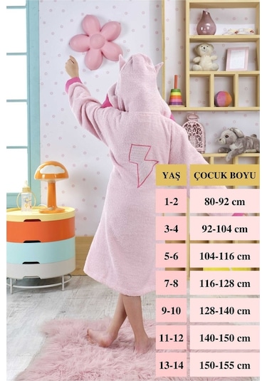 Ely Parker Kız Çocuk Bornozu, Pamuklu, Kapüşonlu, Süperkahraman Hero, Bebek 0 14 Yaş Elyprkr00978 Açık Pembe