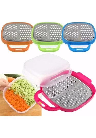 3'ü 1 Arada Plastik Manuel Sebze Doğrayıcı Dilimleyici Peynir Havuç Rendeleyici Patates Rendeleyici Patates Kızartması Kesici Mutfak Meyve Aksesuarları Turuncu