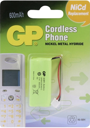 Gp T382 2.4V/550Mah  Telsiz Telefon Pili