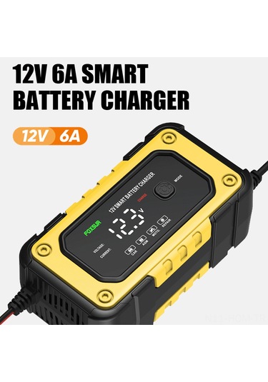 Suofeng Foxsur 12v/6a Akıllı Şarj Cihazı - Otomatik Tamir Özellikli Led Ekranlı Araç Akü Bakım Cihazı