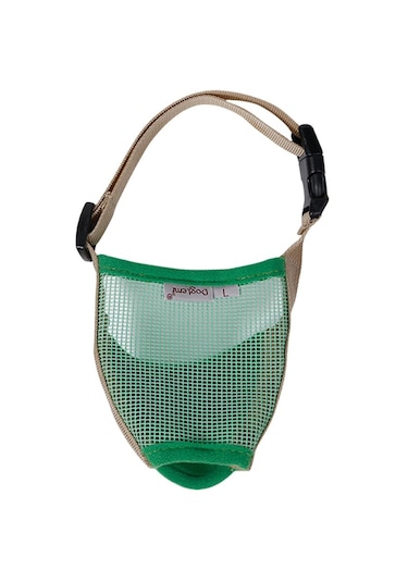 Homyl Pet Köpek Namlu Ayarlanabilir Ağız Maskesi Anti L-yeşil