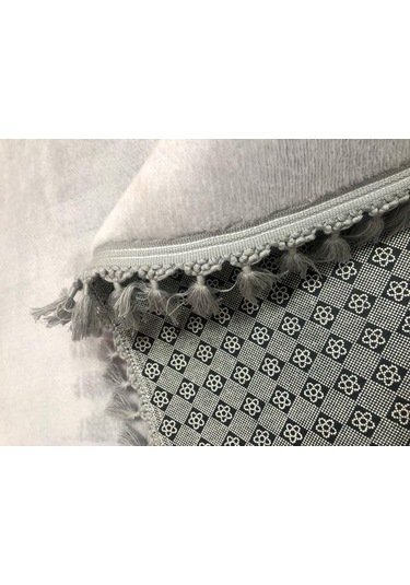 My Evilla Modern Simirna Dekoratif Peluş Oval Ponpon Saçaklı Klozet Takımı 001