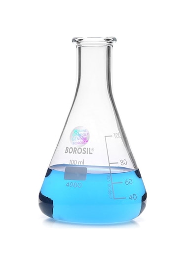 Borosil Dar Boyunlu Dereceli Cam Erlen 100 ML