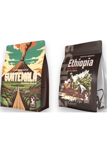 Guatemala - Ethiophia Çekirdek Kahve I 250g X2 Çekirdek Kahve