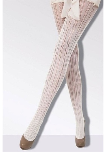 Daymod Kadın Marry Micro File Desenli Külotlu Çorap Siyah