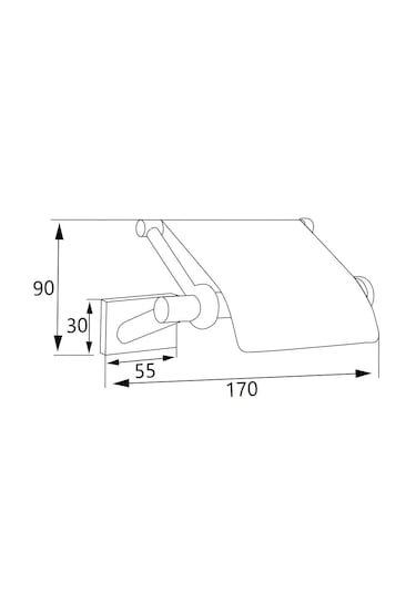 Soho Pıccolo Kapaklı Kağıtlık Krom