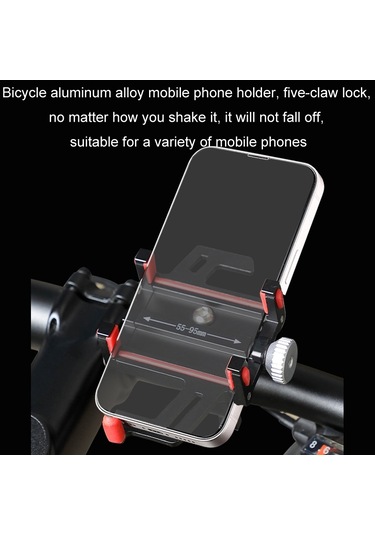 Sones Alüminyum Alaşımlı Motosiklet Bisiklet Navigasyon Cep Telefonu Tutucu Kırmızı