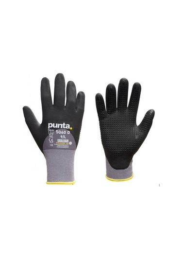 Punta 5060 D - 15G Gri Nylon/Spandex Astar Üzeri ¾ Dotlu Mikro K