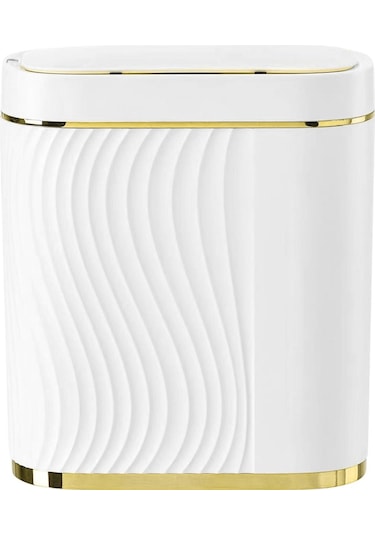Suntek Magideal Ev Ofis Tuvalet Için Akıllı Çöp Kutusu Beyaz