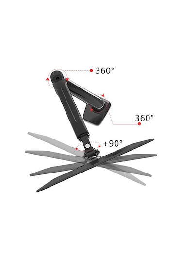 Kaloc Klc-V8 17"-30" Amortisörlü Monitör Masa Tutucu Kol Stand