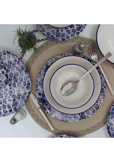 Snake 48 Parça Yemek Takımı Mavi