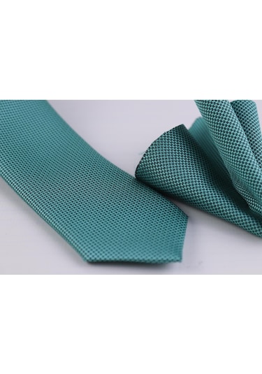 Demfashion Özel Desenli Kravat Mendil Seti - Yeşil (538523422) Yeşil